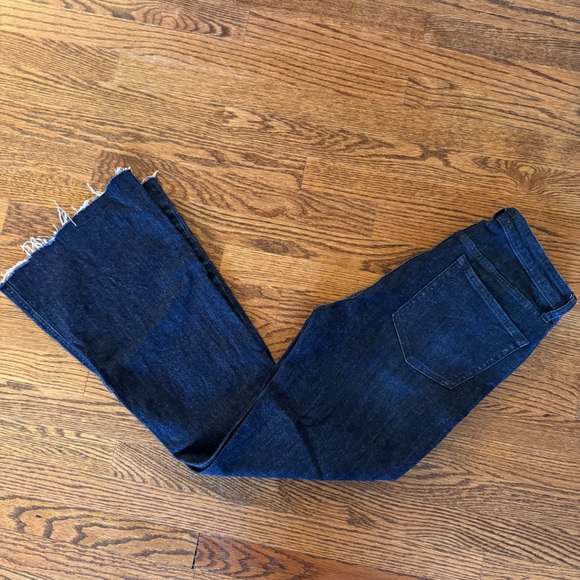 Signature High Rise Flare Jeans with Frayed Edge - Picture 1 of 7